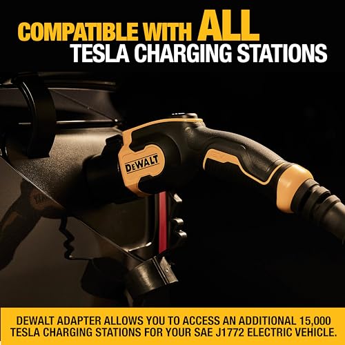 Tesla a SAE J1772 Adaptador de carga, 40 amperios 240 voltios, cargador portátil EV para estaciones de carga Tesla, compatible con todos los vehículos eléctricos SAE J1772, fácil de conectar, no