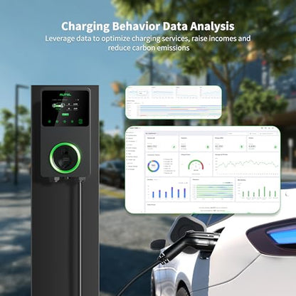 Autel Smart - Cargador eléctrico para vehículo (EV) nivel 2, 50 amperios con visualización táctil LCD, compatible con OCPP, integrado con Autel Cloud, exterior/interior, Wi-Fi 4G y Bluetooth MAXI US AC W12-4G