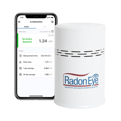 Detector monitor inteligente de radón Radon Eye RD200, para pruebas de propietarios de casa, teléfono inteligente permitido