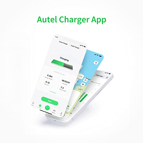 Autel MaxiCharger - Cargador inteligente para vehículos eléctricos (EV), 40 amperios nivel 2 Wi-Fi y Bluetooth habilitado EVSE, estación de carga para interiores y exteriores, Maxi US AC W10-N6