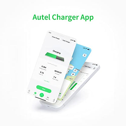 Autel MaxiCharger - Cargador inteligente para vehículos eléctricos (EV), 40 amperios nivel 2 Wi-Fi y Bluetooth habilitado EVSE, estación de carga para interiores y exteriores, Maxi US AC W10-N6