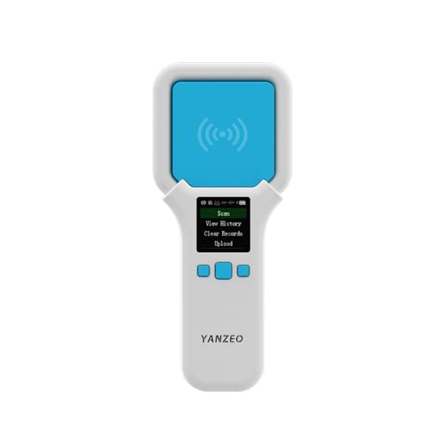 YANZEO SR300 Lector RFID UHF 860Mhz-960Mhz Escáner RFID inalámbrico Bluetooth Lector RFID de mano, lector de etiquetas UHF para ropa, zapatos, joyería e inventario de almacén