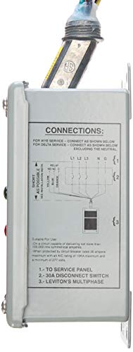 Leviton 42277-dy3 277/480 V, 220/380 V trifásica wye, 240 V 480 V, Delta Protector de mesa, 4 modos Protección, caja de Nema 3R