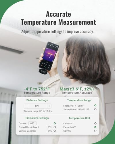 Finder S1 - Cámara térmica para Android, resolución IR de 96 x 96 pulgadas, cámara de imágenes térmicas con súper resolución en vivo, cámara termográfica para teléfonos y tabletas Android,