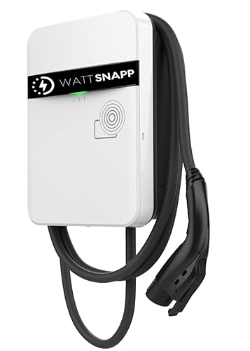 WattSnapp - Cargador EV de nivel 2 de 80 amperios habilitado para Bluetooth, estación de carga EV, interior/exterior, cable de 25 pies - Snapp80B