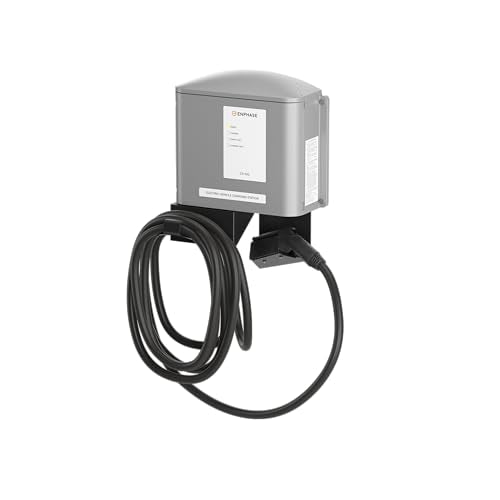 Enphase CS 100, cargador de nivel 2, certificado de seguridad, para interiores y exteriores, cable resistente de 25 pies y conector J1772, potencia de 19.2 kW