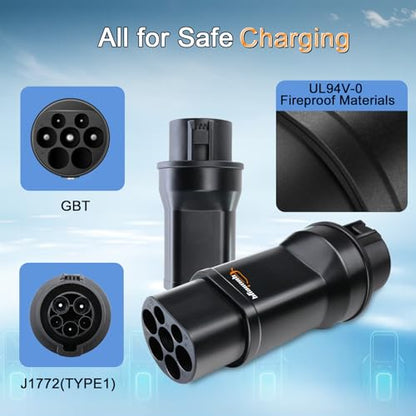 Conector de cargador EV tipo 1 a GBT, apto para BYD, adaptador de carga de vehículo eléctrico SAE j1772 a GB/T EV adaptador de carga (J1772 a GBT Modelo 1)