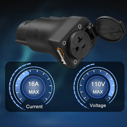 GUWIEYG J1772 V2L Cargador eléctrico para vehículo, compatible con Hyundai Ioniq 5 Ioniq 6, adaptador de vehículo a carga de 16 amperios, 110 V, enchufe descargador lateral del coche