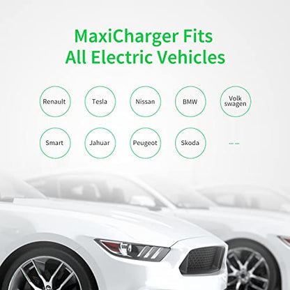 Autel MaxiCharger - Cargador inteligente para vehículos eléctricos (EV), 40 amperios nivel 2 Wi-Fi y Bluetooth habilitado EVSE, estación de carga para interiores y exteriores, Maxi US AC W10-N6