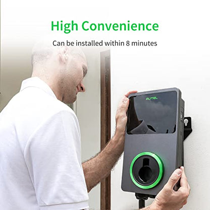 Autel MaxiCharger - Cargador inteligente para vehículos eléctricos (EV), 40 amperios nivel 2 Wi-Fi y Bluetooth habilitado EVSE, estación de carga para interiores y exteriores, Maxi US AC W10-N6