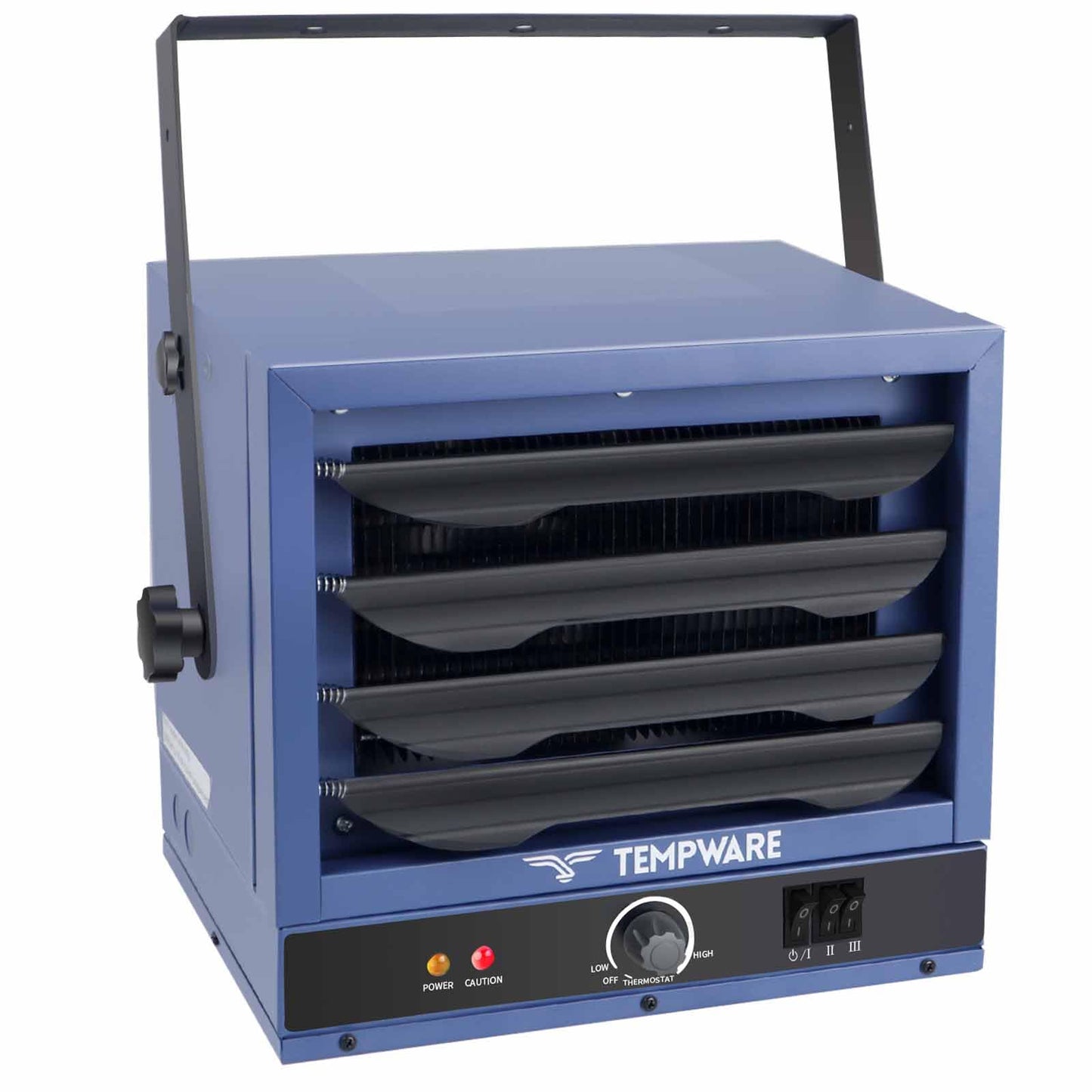 TEMPWARE - Calentador eléctrico de cochera, 5000 W para montaje en techo con 3 niveles de calor, calentador industrial forzado por ventilador de 240 voltios, ideal para taller