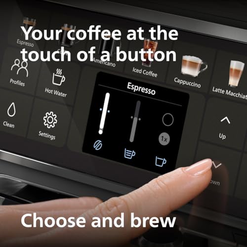 PHILIPS 4400 Series Máquina espresso totalmente automática – 12 cafés calientes y helados, sistema de leche LatteGo de rápida limpieza, SilentBrew, QuickStart, molinillo de cerámica, cromo negro