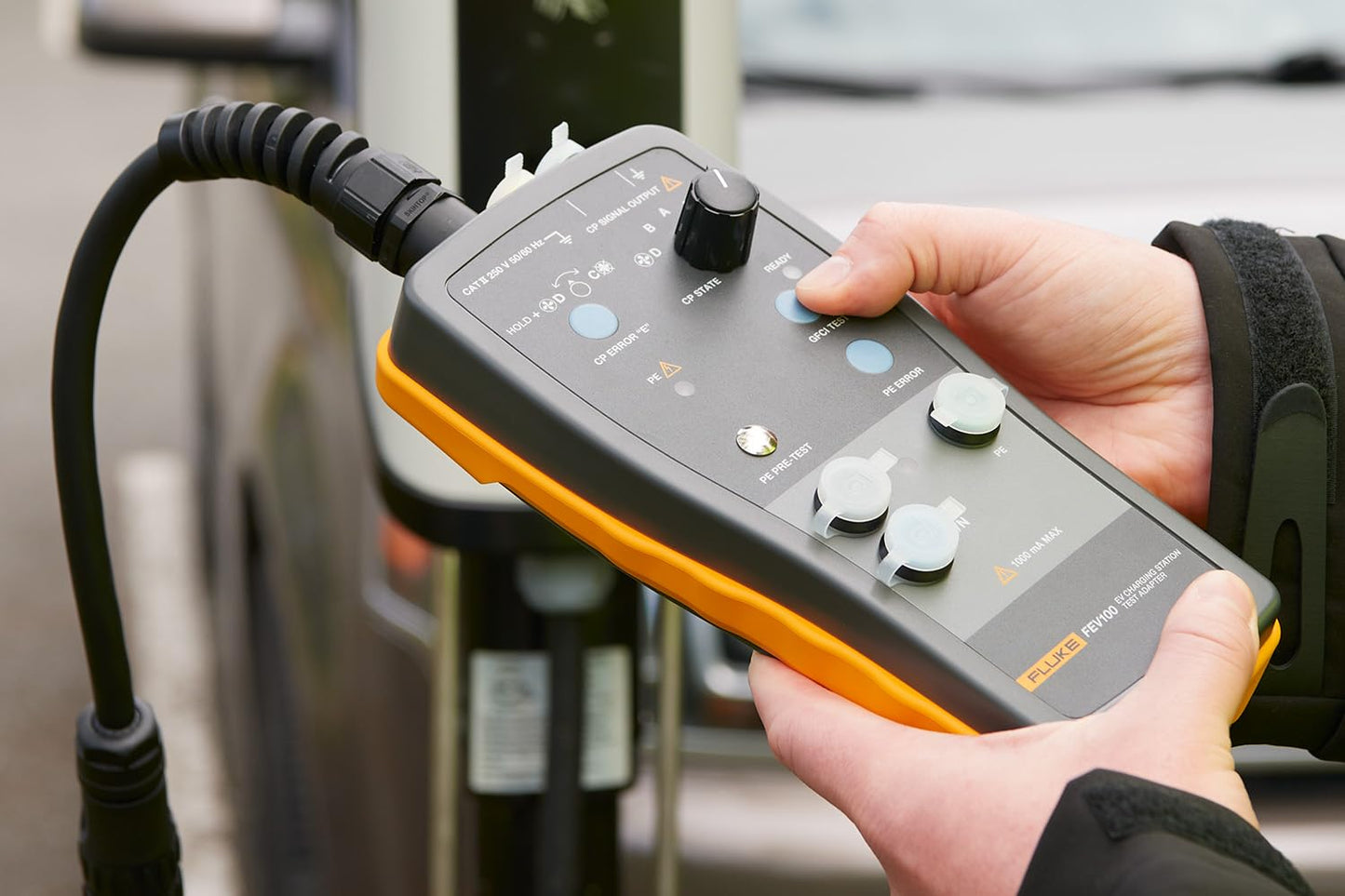 Fluke Kit adaptador FEV100 para pruebas de estación de carga de vehículos eléctricos, prueba tipo 1, nivel 1 o nivel 2 CA para EVSE