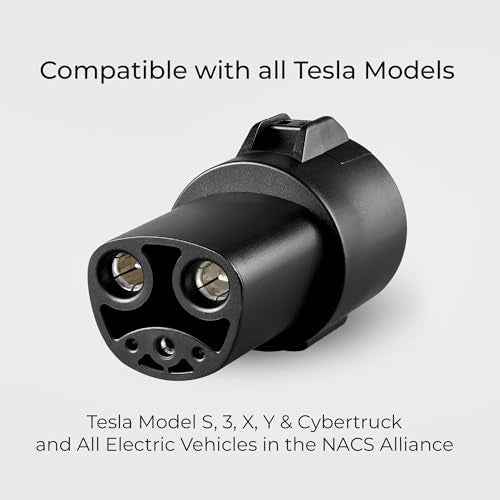 Lectron Adaptador J1772 a Tesla de 80 amperios (250V) - Compatible con Tesla Model S/3/X/Y/Cybertruck y todos los vehículos eléctricos de la alianza NACS (negro)