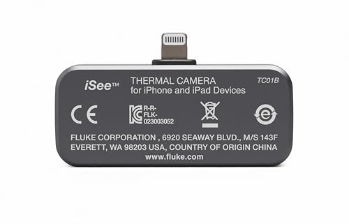 Fluke TC01B 25Hz - Cámara térmica móvil iSee para teléfonos inteligentes iOS, rango de temperatura de hasta 1022°F