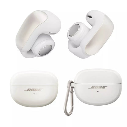 Audífonos inalámbricos Bose Ultra Open, edición Diamond 60th, con funda ahumada en blanco