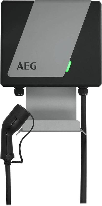 AEG Wallbox - Base de Carga para Coches eléctricos/híbridos, 11 kW, sin Interruptor FI Tipo B, Negro y Gris