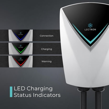 Lectron Estación de carga de vehículos eléctricos de 48 amperios, potente cargador EV de nivel 2 (240 V) con enchufe NEMA 14-50/cableado, V-Box Pro compatible con todos los vehículos eléctricos J1772