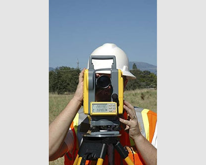 Spectra Precision DET-2 Teodolito electrónico digital, conjunto de equipos de topografía de construcción, baterías recargables y alcalinas, estuche de transporte