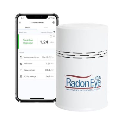 Detector monitor inteligente de radón Radon Eye RD200, para pruebas de propietarios de casa, teléfono inteligente permitido