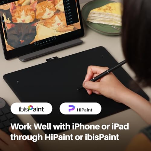 HUION Inspiroy Frego - Tableta de dibujo inalámbrica mediana de 10 x 6.25 pulgadas, tableta gráfica Bluetooth, portátil para diseño, escritura, edición de fotos, enseñanza, compatible con Windows,