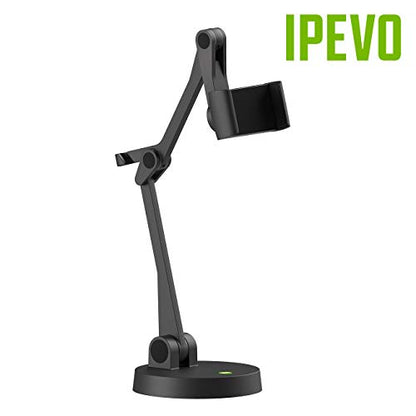 IPEVO Uplift brazo multiángulo para teléfonos inteligentes, soporte de teléfono multi-articulado para comunicación visual y presentaciones