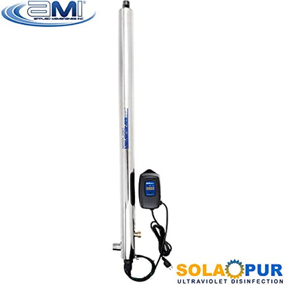 APLIED MEMBRANES INC. Solapur Toda la Casa Ultravioleta Purificador de Agua Esterilizador UV para Punto de Entrada Purificación de Agua Potable | 15 GPM | Serie Helios UV-SPH-15