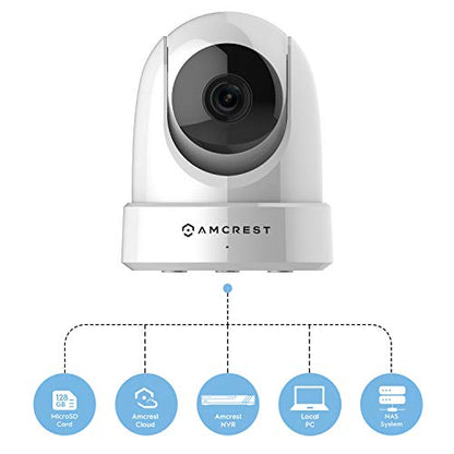 Amcrest - Cámara de seguridad para interiores (4 Mpx, UltraHD, WiFi, visión nocturna, doble banda, 5 ghz/2,4 GHz, 4 Mpx @ ~ 20 FPS, 120° FOV, IP4M-1051W)