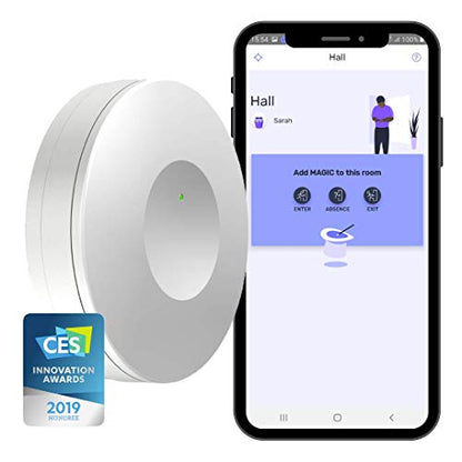 Sensor de presencia inteligente RoomMe – Detección de presencia de nivel de habitación específica para personas mediante smartphones registrados