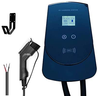 50 Amp - PRIMECOM.TECH Level-2 Smart Electric Vehicle Home Charging Station 220 Volt for Tesla and All EV Brands 30' Feet Length (30 Feet, NEMA 14-50p)