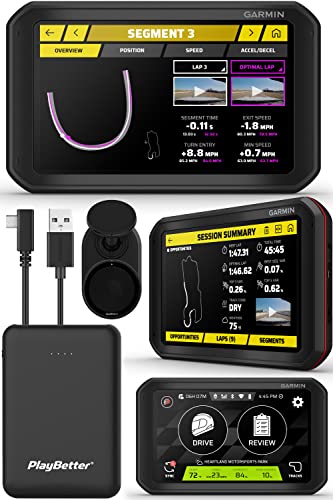 Garmin Catalyst Driving Performance Optimizer | Paquete RideBetter con protectores de ajuste, funda protectora y PlayBetteGPS de carreras 010-02345-00