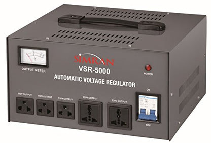Simran 2000 Watt Step Up/Down Voltage Transformer Converter Box with Built-in Voltage Regulator for 110V-240V