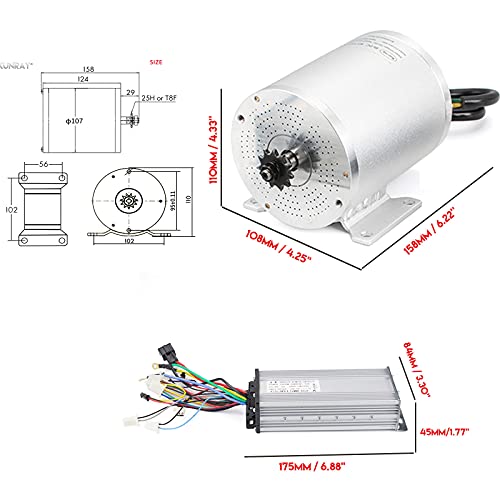 Motor el ctrico 1600W 48V go kart Kit de motor el ctrico con