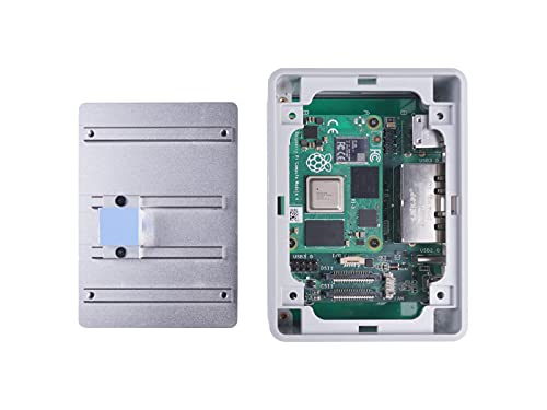 Seeed Studio Mini router con Raspberry Pi CM4 de 4 GB RAM/32 GB eMMC y una funda, NIC Ethernet Gigabit dual, OpenWrt preinstalado, periféricos de E/S con disipador de calor de aluminio para proyectos de cámara.