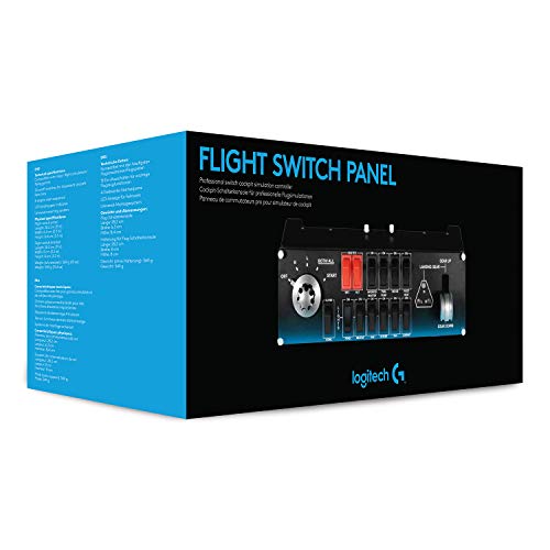 Logitech G Saitek Pro Flight Switch Panel de Conmutadores para Simulación de Vuelo, Cinco Posiciones de Control Giratorio de Magneto