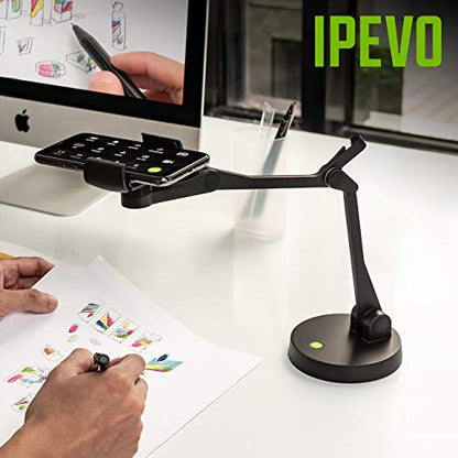 IPEVO Uplift brazo multiángulo para teléfonos inteligentes, soporte de teléfono multi-articulado para comunicación visual y presentaciones