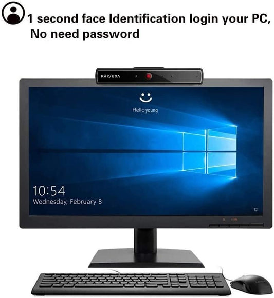 Kaysuda Face Recognition USB IR Camera for Windows Hello Windows 10 System, RGB 720P Webcam with Dual Microphone for Streaming Video Conference and YouTube Recording for Windows