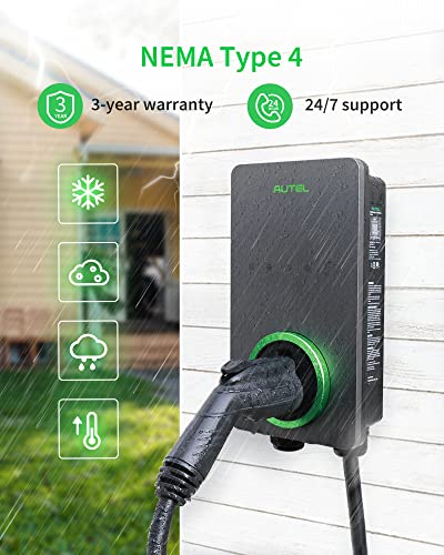 Autel Home Smart Electric Vehicle 50Amp 240V Estacion de carga Wi-Fi Bluetooth EVSE MAXI US AC LW12 106000322