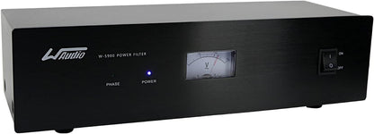 WAudio Acondicionador de energía de ruido de CA - Purificador de red de audio y video Filtro de ruido Protector de sobretensiones con enchufes estándar de EE. UU. (plata)