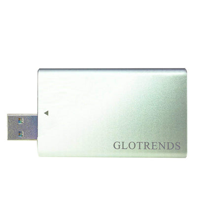 GLOTRENDS Caja de carcasa USB 3.0 a M.2 para SATA M.2 SSD (Clave B / B + M), Soporte TRIM UASP S.M.A.R.T, Compatible con Windows / Mac / Linux / XBOX / PS4, Caja de aluminio negra (M1E)