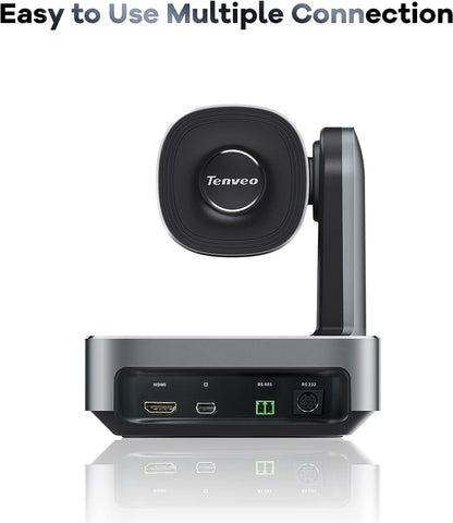 Tenveo VLGroup Cámara de conferencia 4K UHD todo en uno con sistema de altavoz Bluetooth, zoom óptico de 12X, lente de ángulo de visión amplio de 360°, compatible con Zoom Skype Teams para reuniones remotas de sala grande