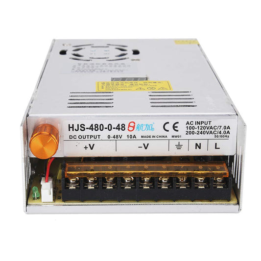 Adjustable DC Power Voltage Converter AC 110V-220V to DC 0-48V Module Switching Power Supply Digital Display 480W Voltage Regulator Transformer Built in Cooling Fan