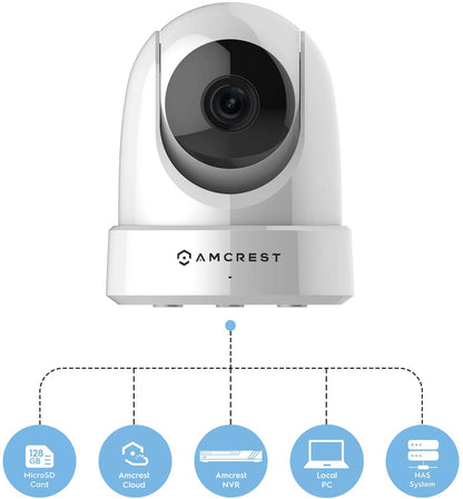 Amcrest - Cámara de seguridad para interiores (4 Mpx, UltraHD, WiFi, visión nocturna, doble banda, 5 ghz/2,4 GHz, 4 Mpx @ ~ 20 FPS, 120° FOV, IP4M-1051W)