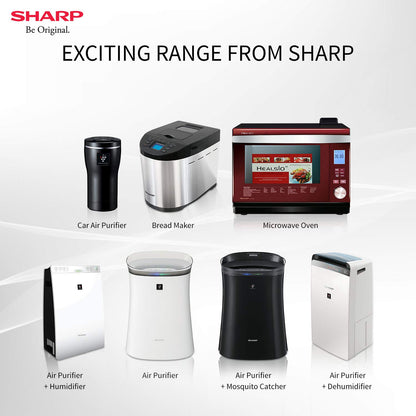 Sharp Air Purifier for Homes & Offices | Dual Purification - ACTIVE (Plasmacluster Technology) & PASSIVE FILTERS (True HEPA H14+Carbon+Pre-Filter) | Captures 99.97% of Impurities | Model:FP-F40E-W | White