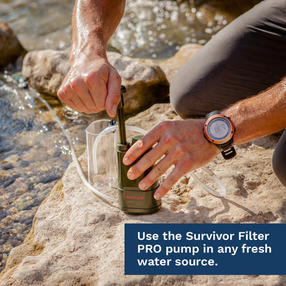 Survivor Filter PRO – Virus and Heavy Metal Tested 0.01 Micron Water Filter for Camping