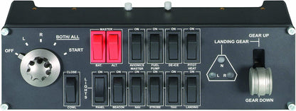 Logitech G Saitek Pro Flight Switch Panel de Conmutadores para Simulación de Vuelo, Cinco Posiciones de Control Giratorio de Magneto