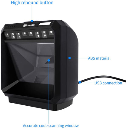 Alacrity Mini anillo de escáner de código de barras láser 1D, Bluetooth de 2.4 GHz, cable inalámbrico USB 3 en 1