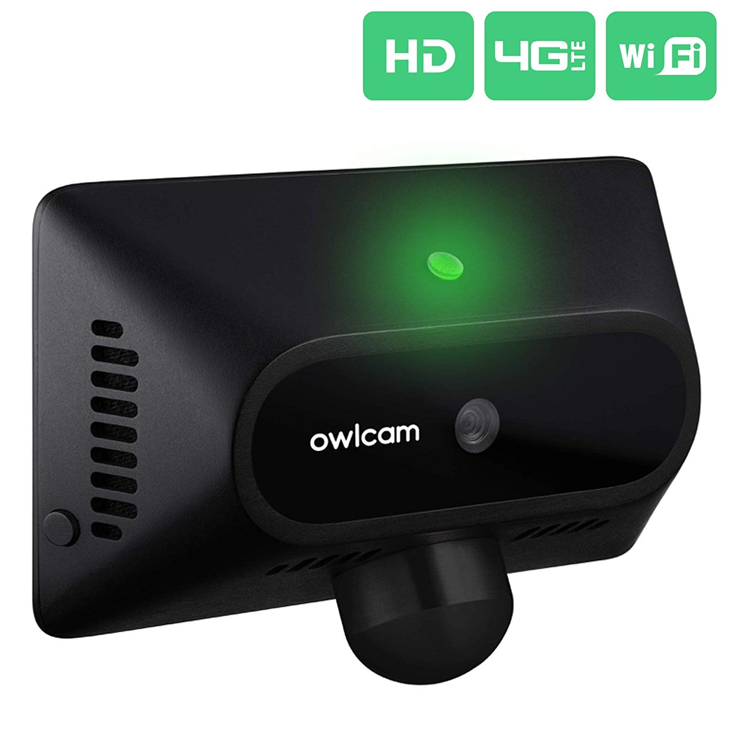 Owlcam cámara 4G LTE Smart Dash que envía video a su teléfono en tiempo real Cámaras duales HD alertas de video visualización en vivo 725-100