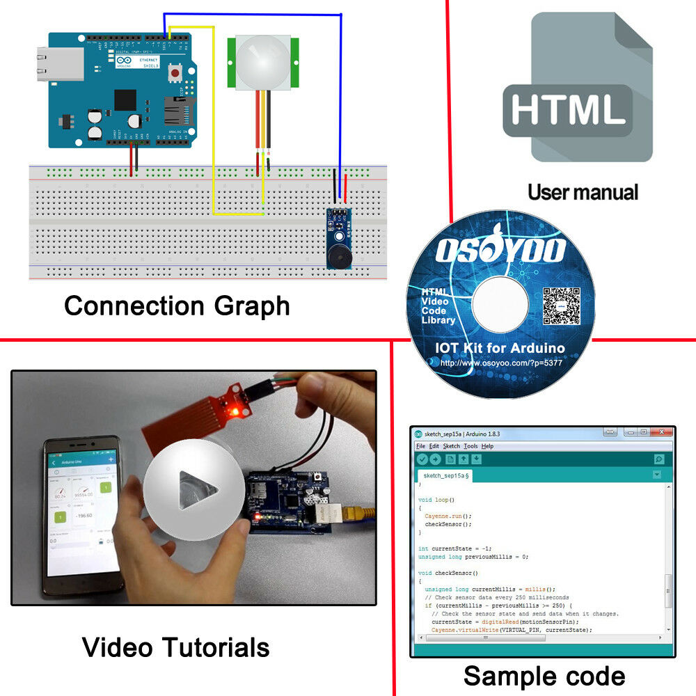 IoT Starter Kit for Arduino IoT Project Android/iOS Remote Control with Tutorial