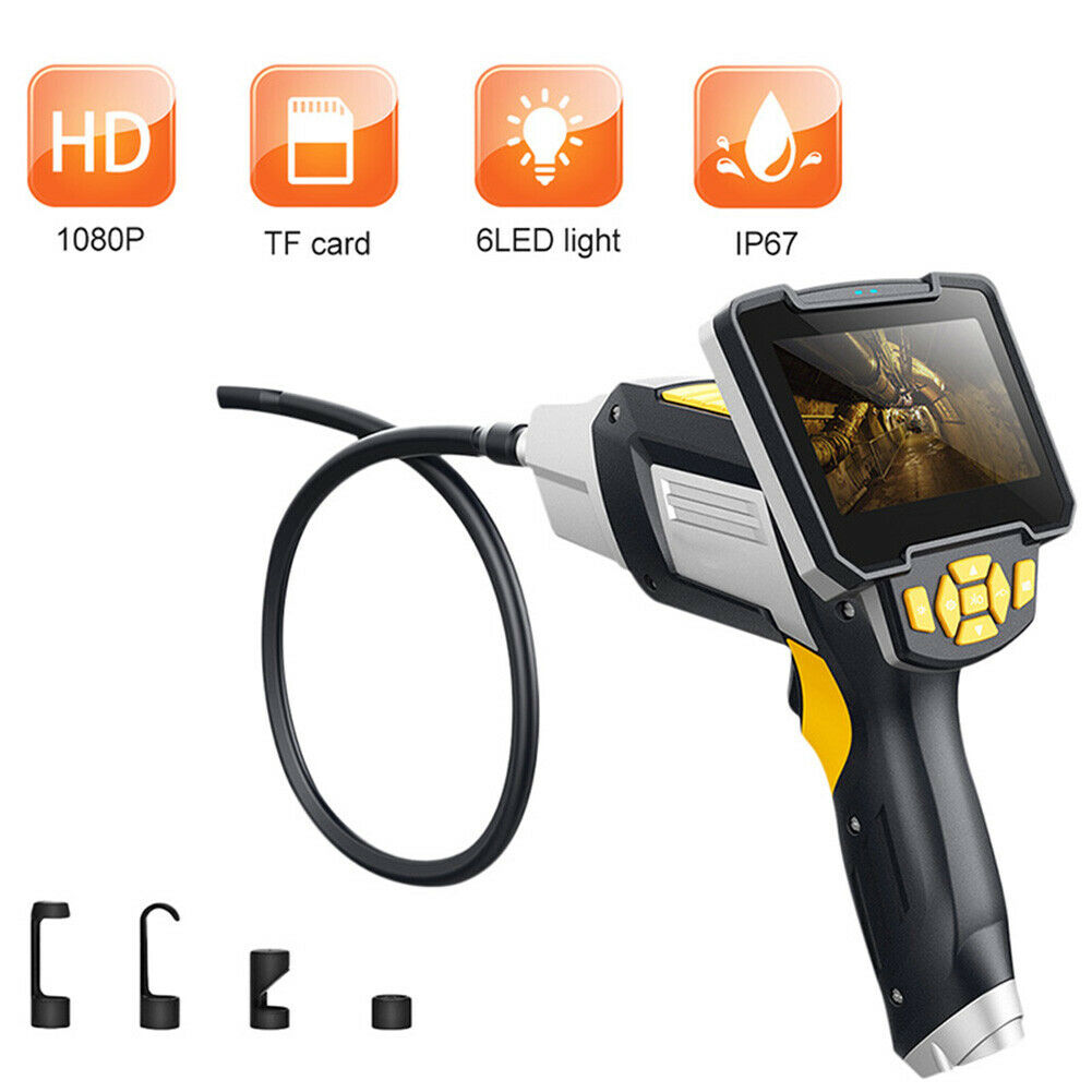 6LED 1080P HD Rechargeable Digital Inspection Endoscope Camera 4.3" LCD Display
